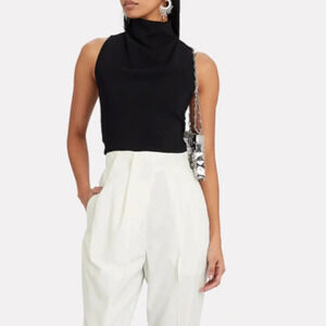 Proenza Schouler NWT Women's Cady Sleeveless Knotted Back Top Black Size 0